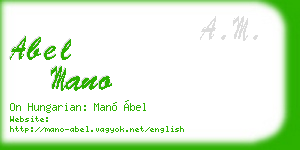 abel mano business card